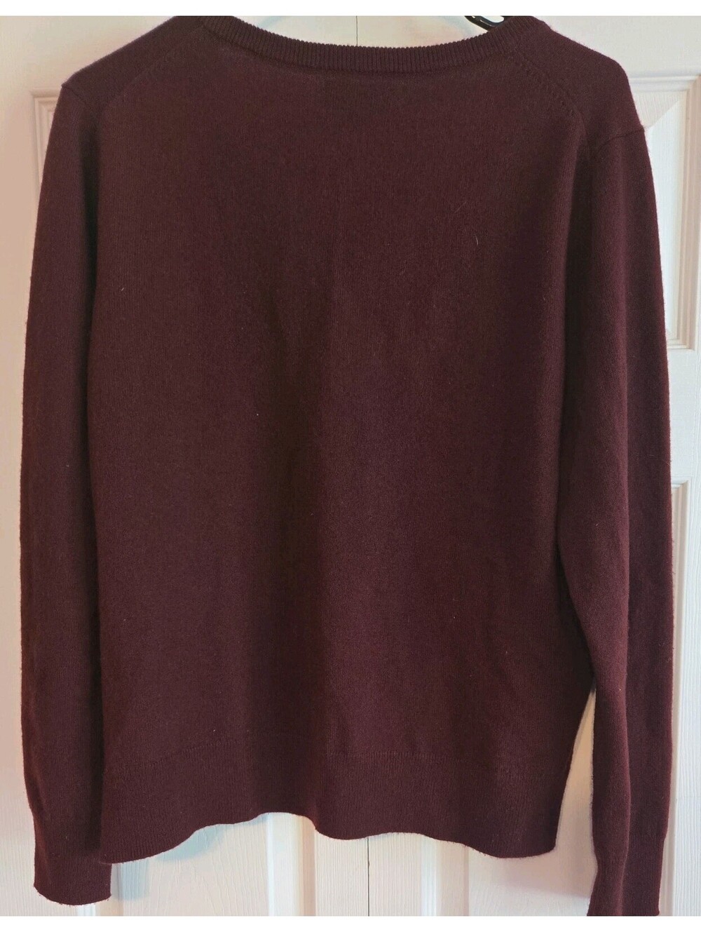 Quince 100% Mongolian Cashmere V Neck Knit Sweater Preppy Academia Womens? Sz L - Picture 4 of 5